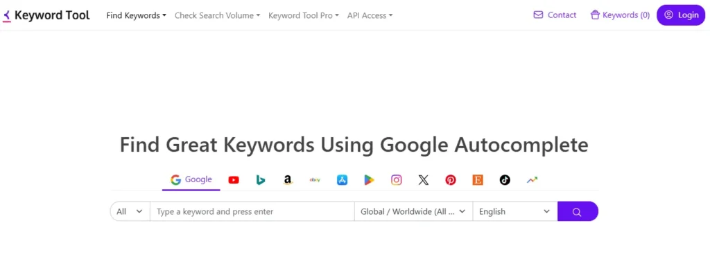 Keyword Tool