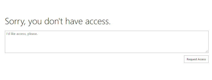 sharepoint online access denied