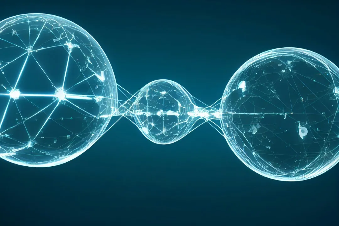 AI agents, governance and the reality behind the headlines 42 Abstract interconnected glowing spheres design